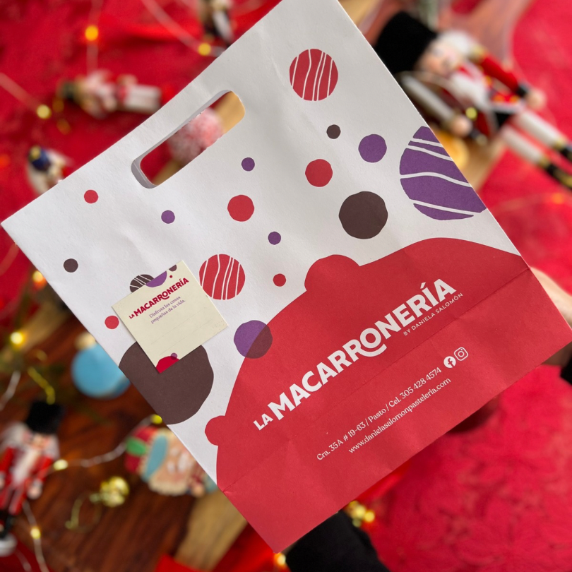 Caja 1 macaron “Bolita de navidad" - Imagen 5